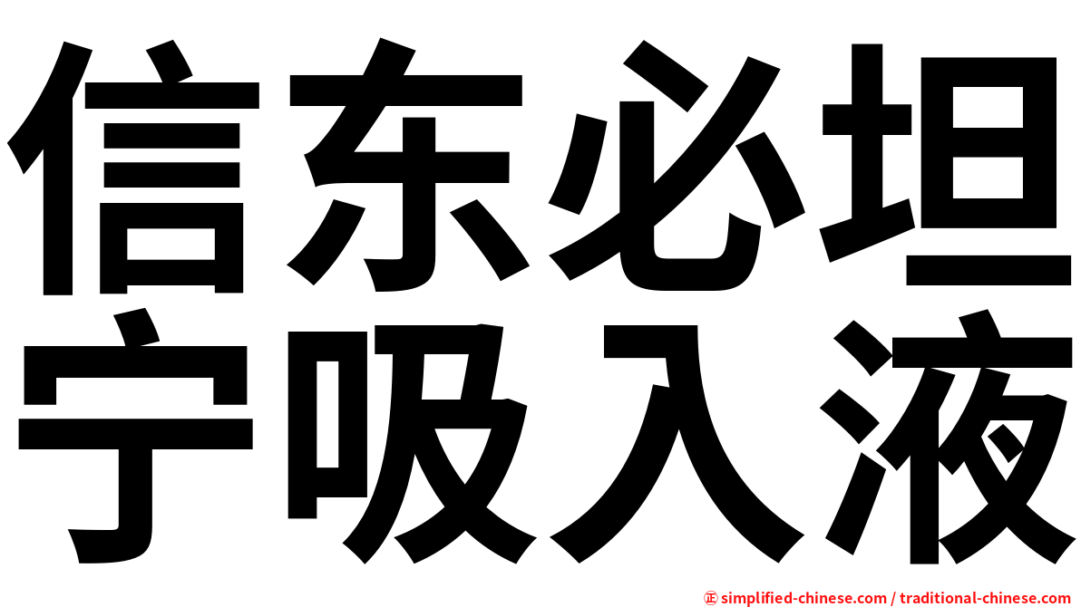 信东必坦宁吸入液