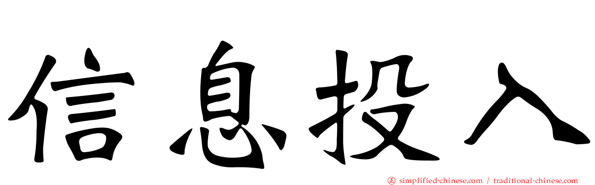 信息投入