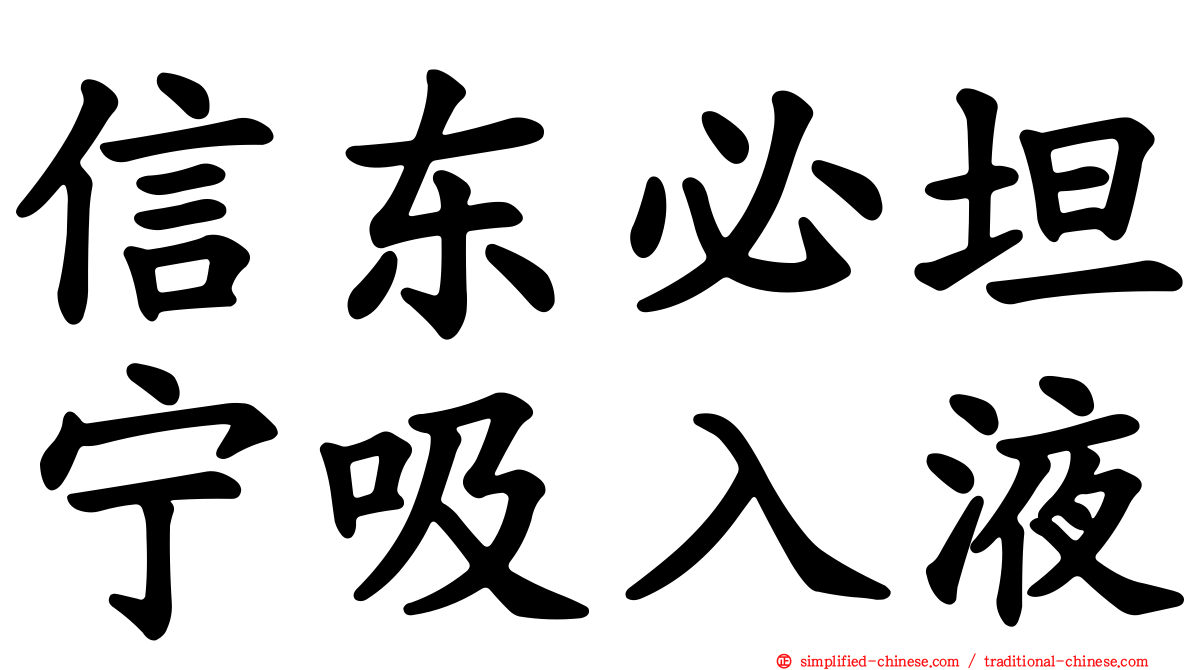 信东必坦宁吸入液