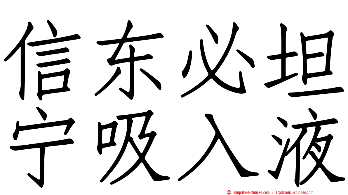 信东必坦宁吸入液