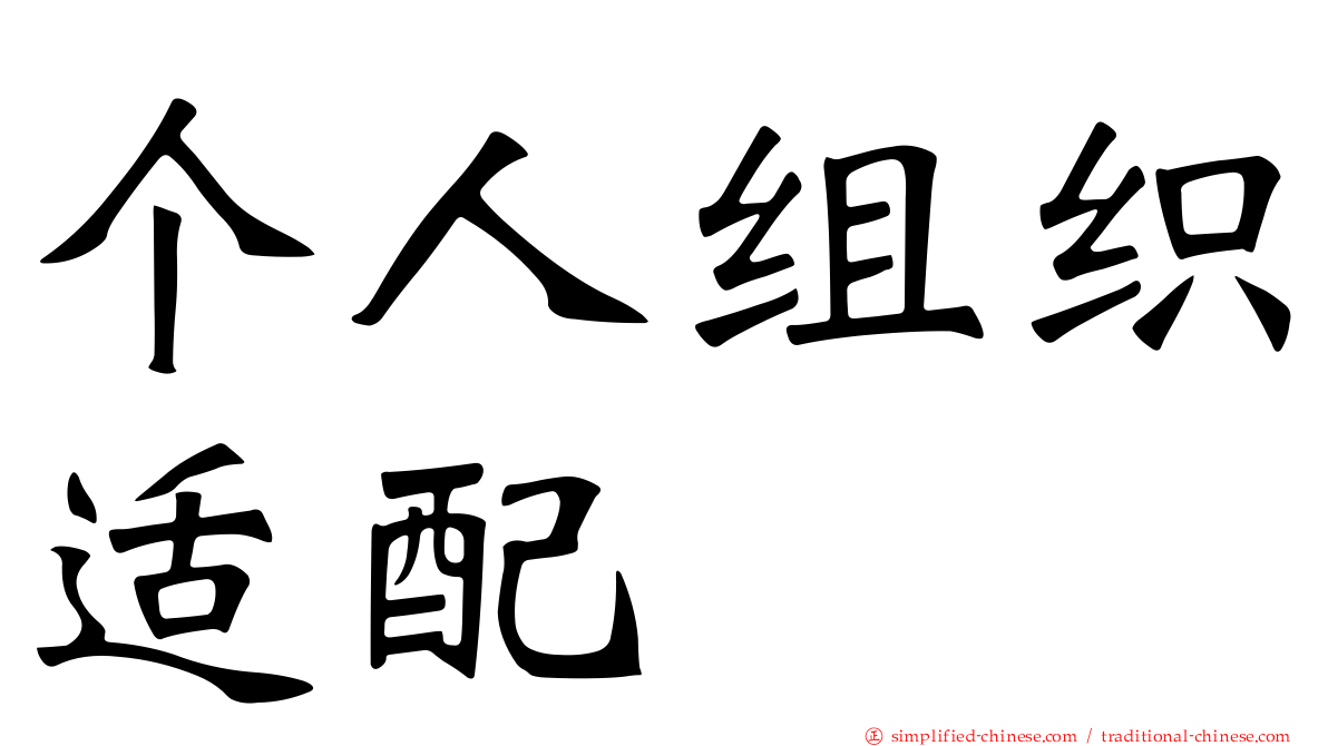 个人组织适配