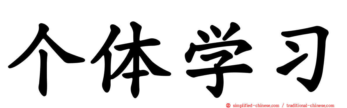 个体学习