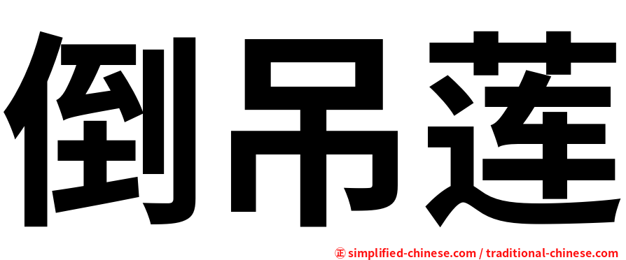 倒吊莲