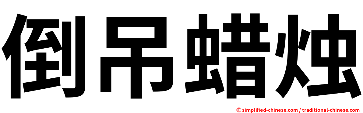 倒吊蜡烛