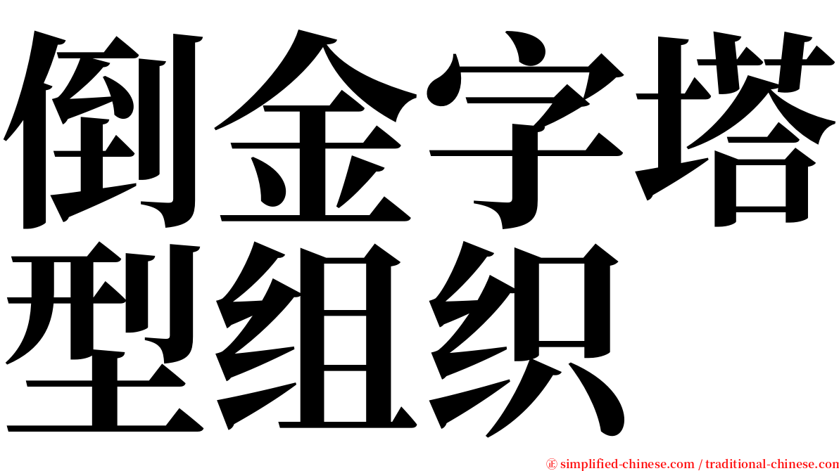 倒金字塔型组织 serif font
