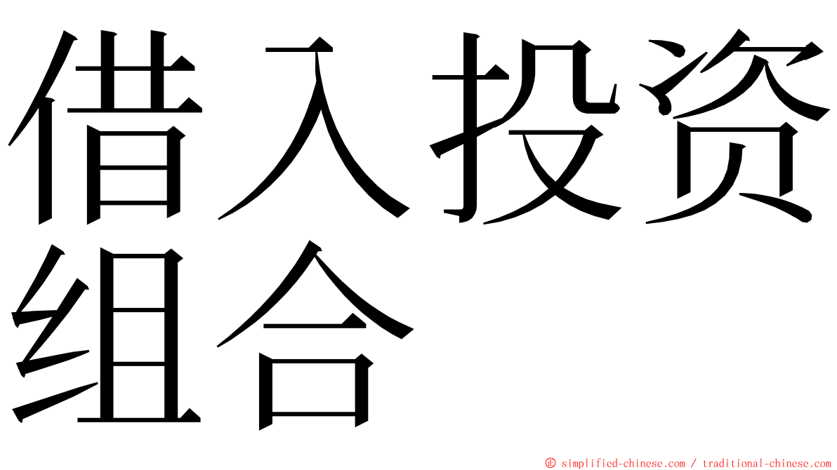 借入投资组合 ming font