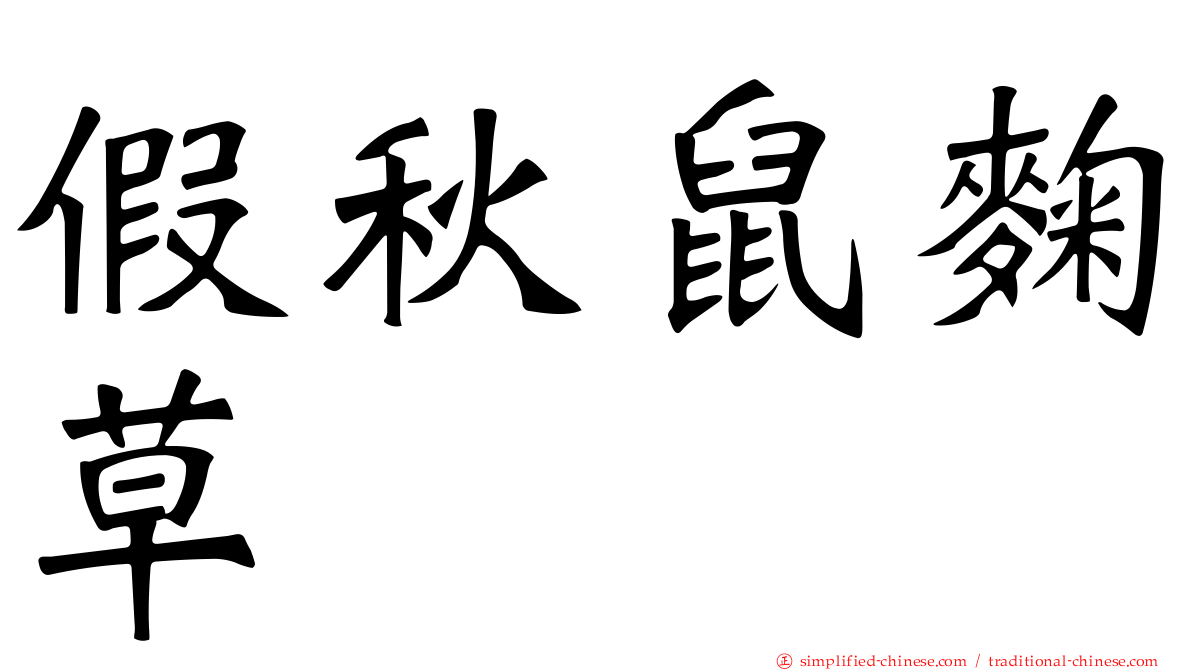 假秋鼠麹草