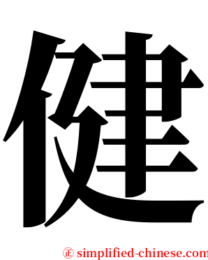 健 serif font