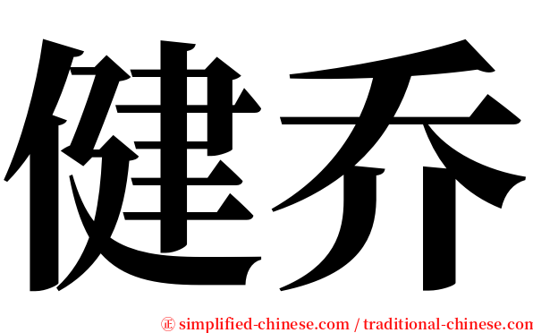 健乔 serif font