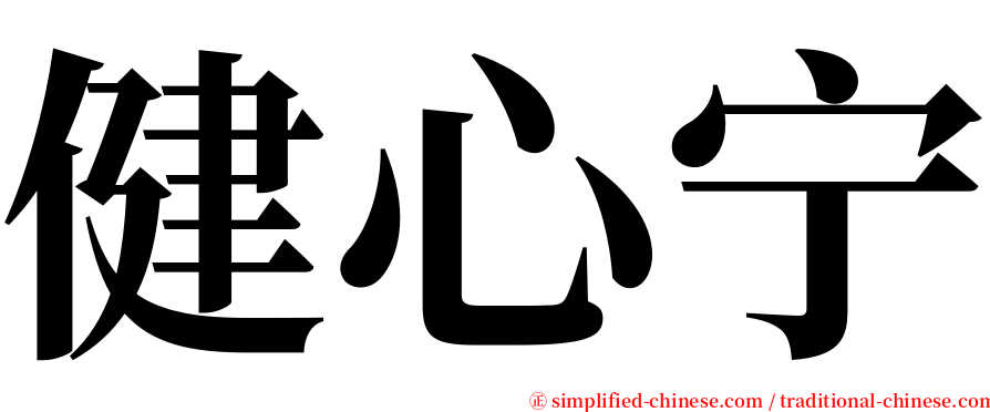 健心宁 serif font