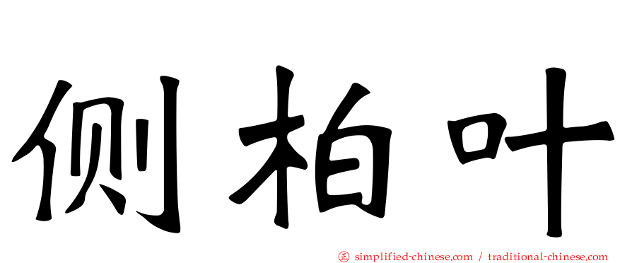 侧柏叶