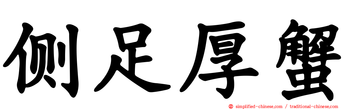 侧足厚蟹