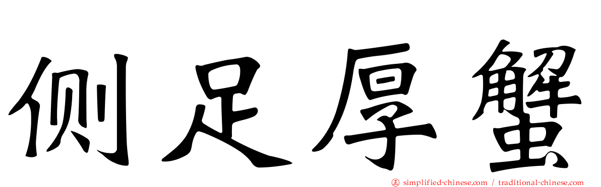侧足厚蟹