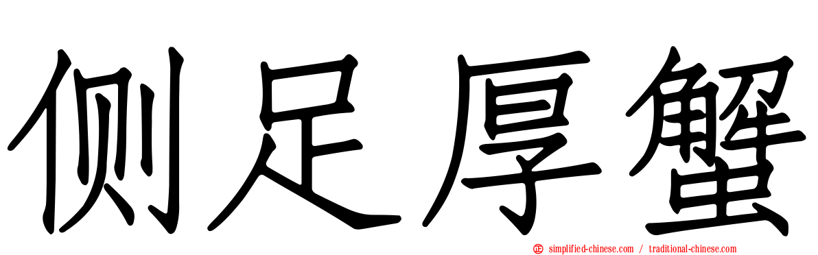侧足厚蟹