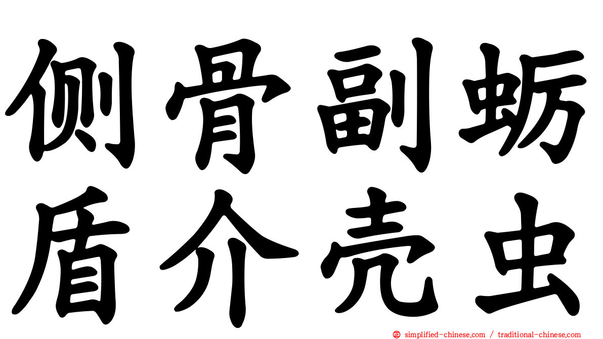 侧骨副蛎盾介壳虫