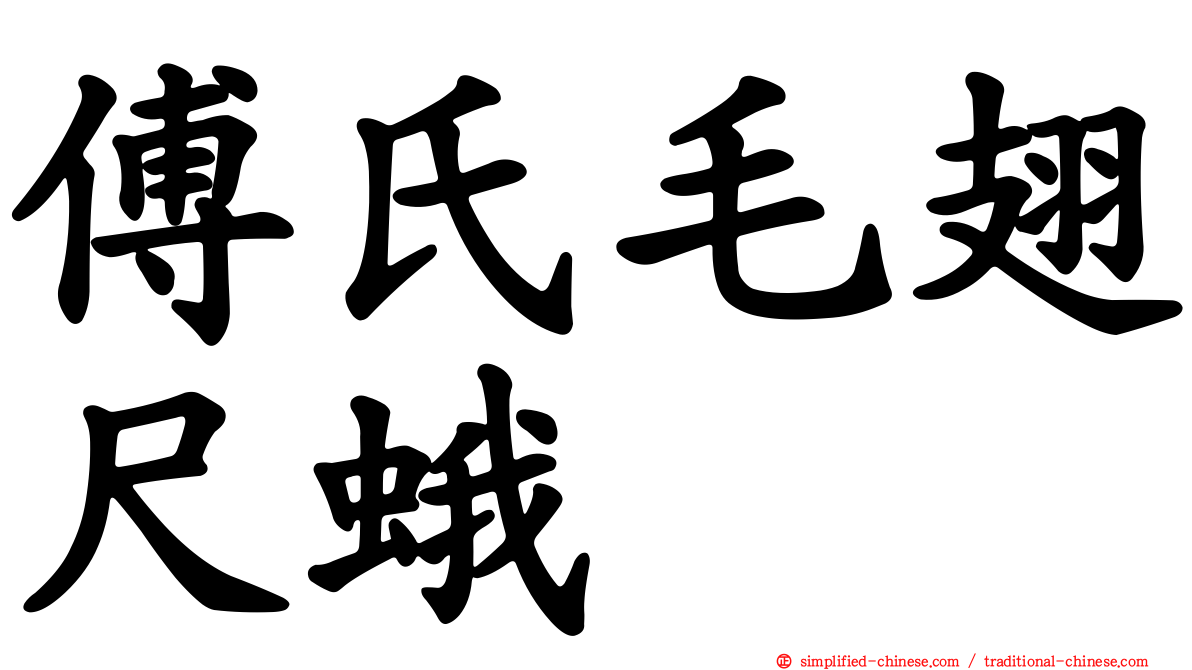 傅氏毛翅尺蛾