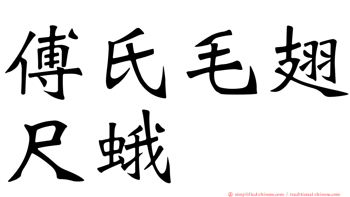 傅氏毛翅尺蛾