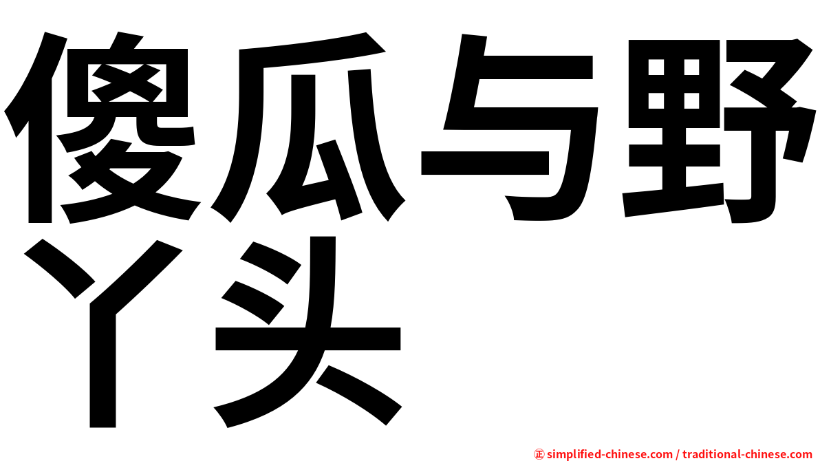 傻瓜与野丫头