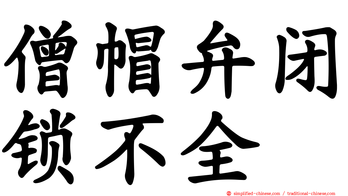 僧帽弁闭锁不全