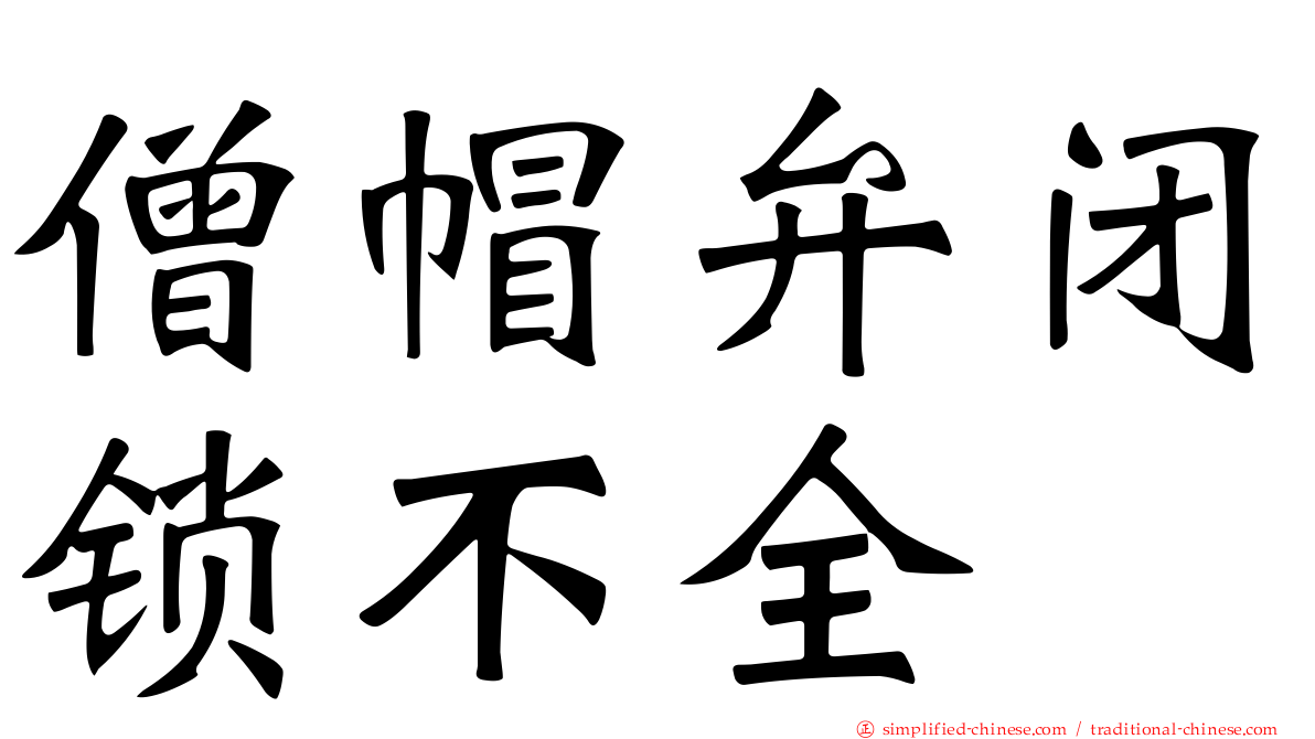 僧帽弁闭锁不全