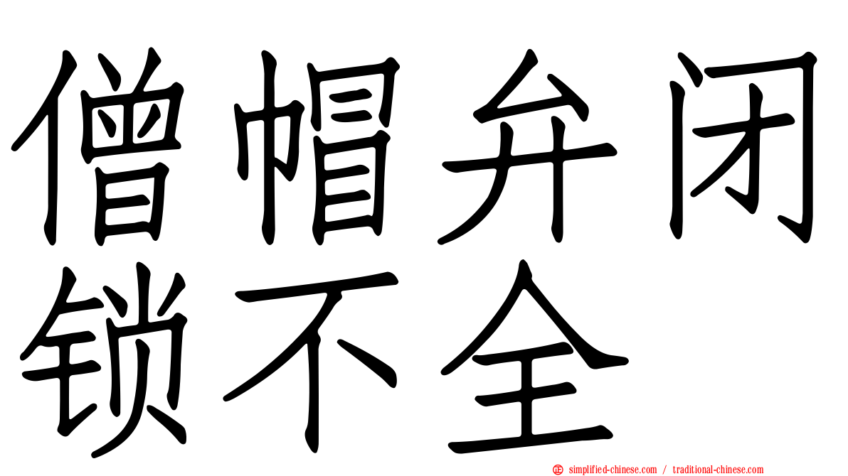 僧帽弁闭锁不全