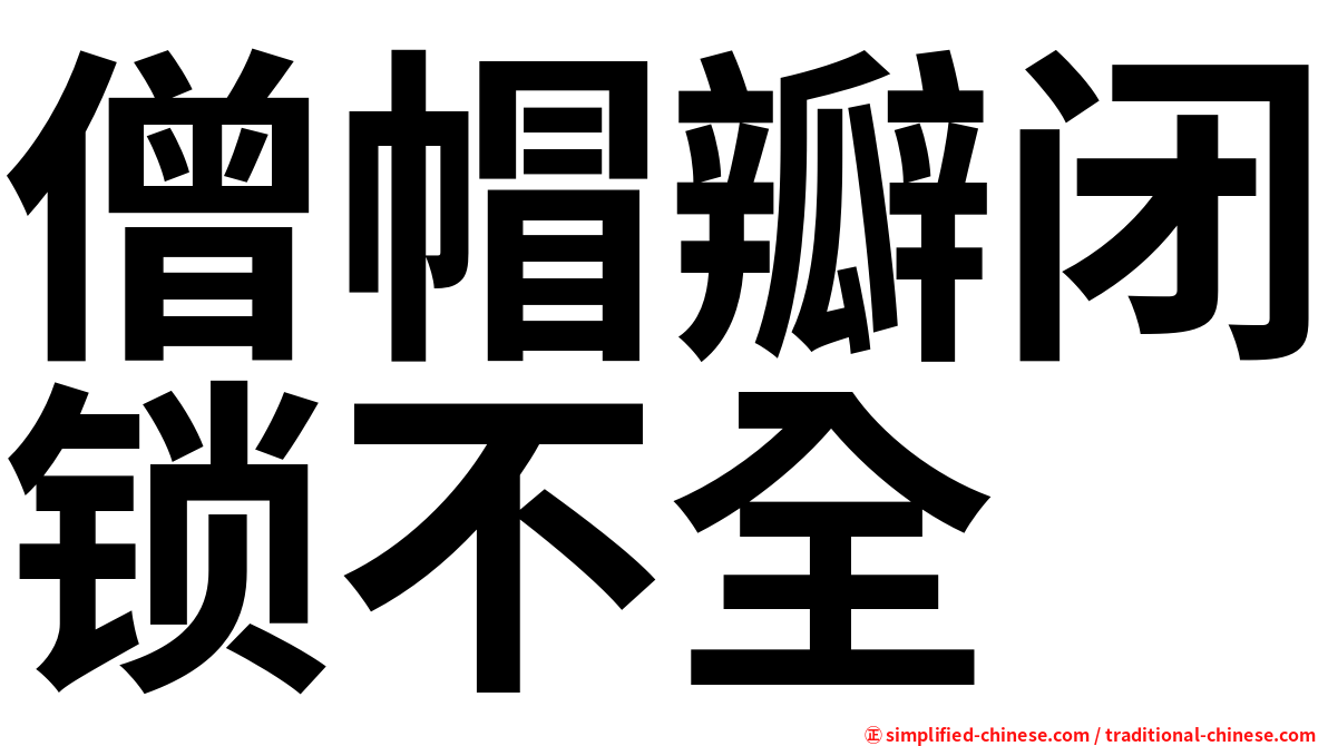 僧帽瓣闭锁不全