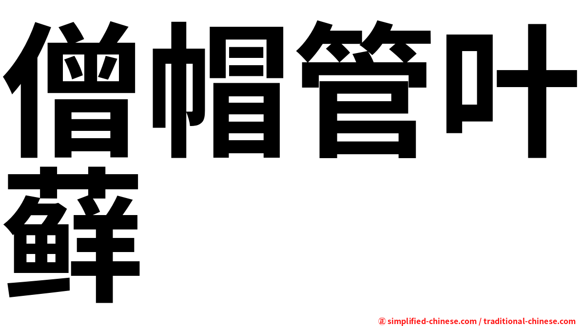 僧帽管叶藓