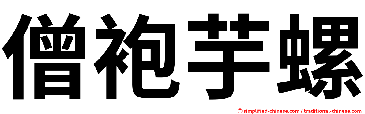 僧袍芋螺