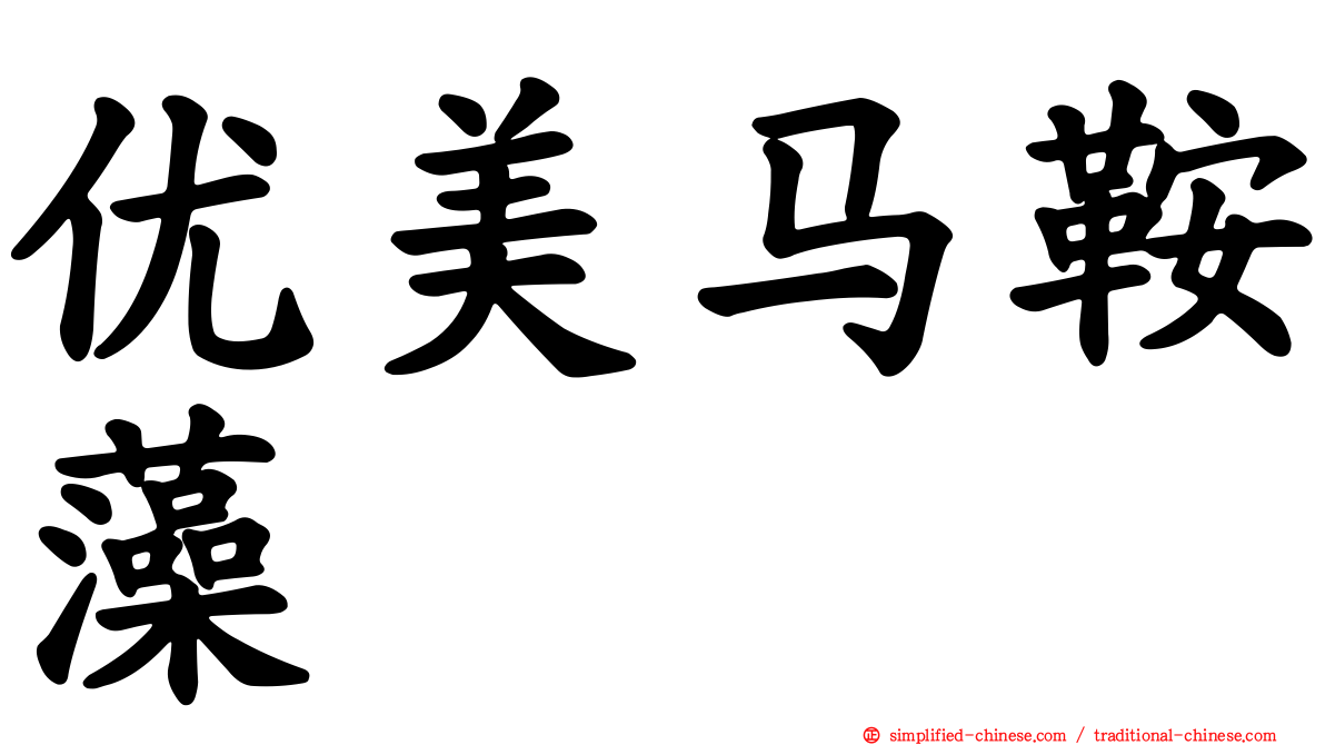 优美马鞍藻