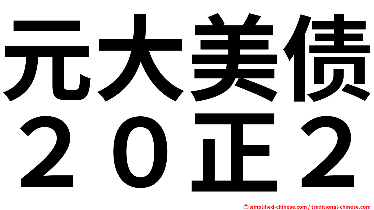 元大美债２０正２