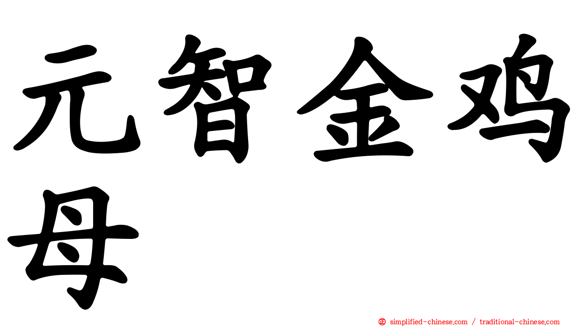 元智金鸡母