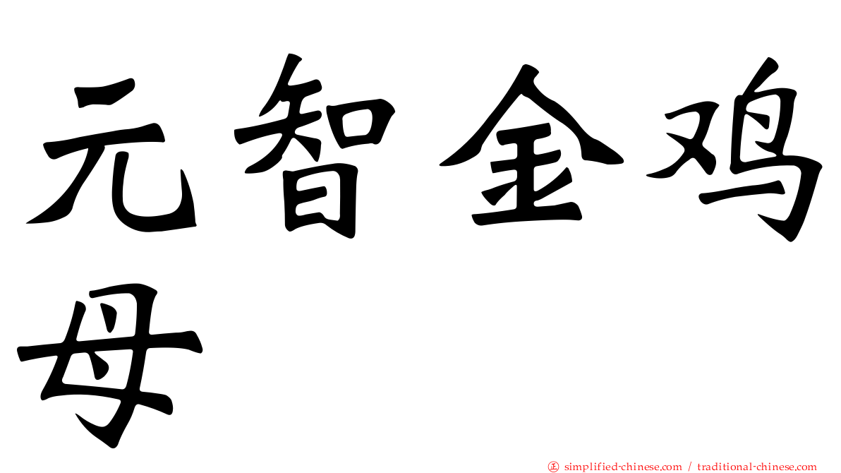 元智金鸡母