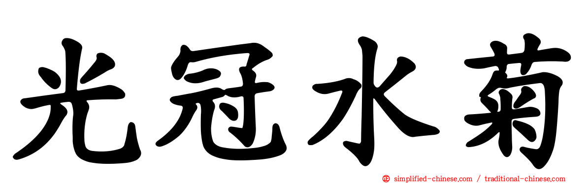 光冠水菊