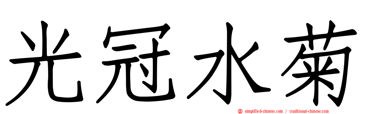 光冠水菊