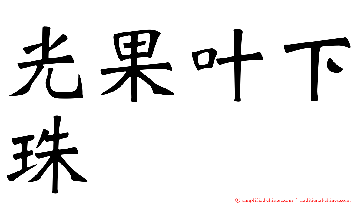光果叶下珠
