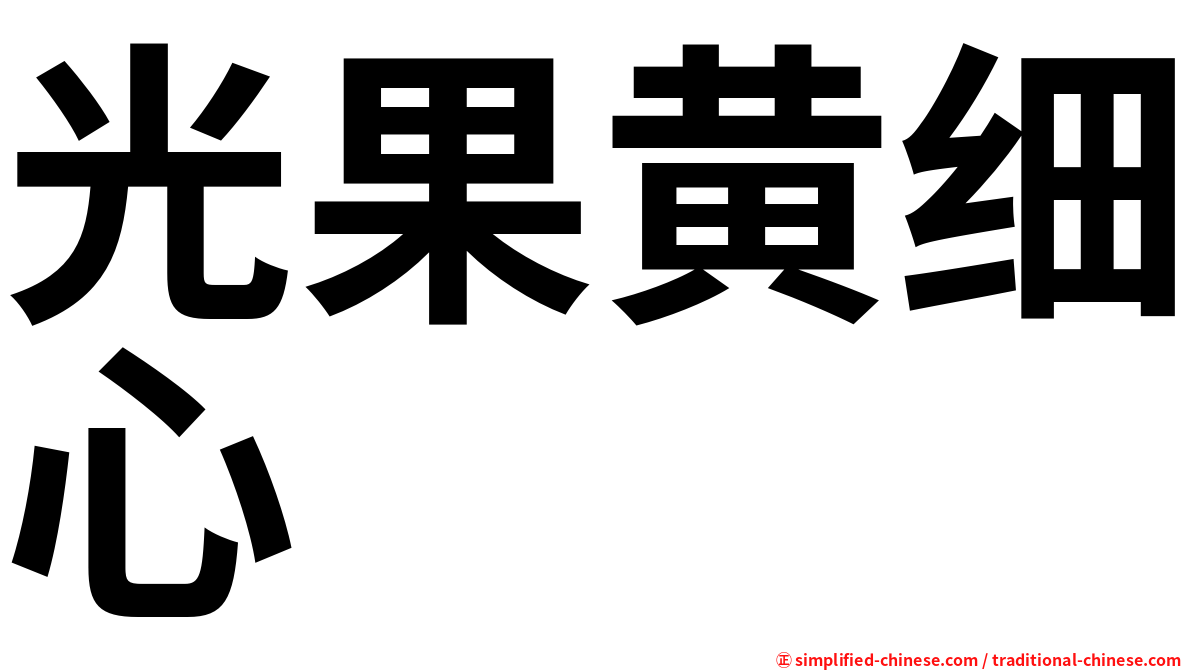 光果黄细心