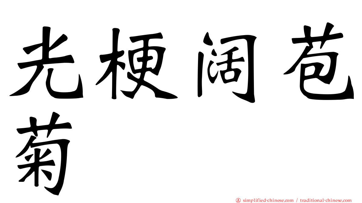 光梗阔苞菊