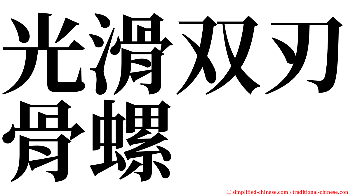 光滑双刃骨螺 serif font