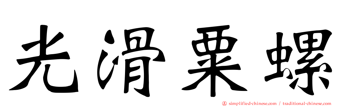 光滑粟螺