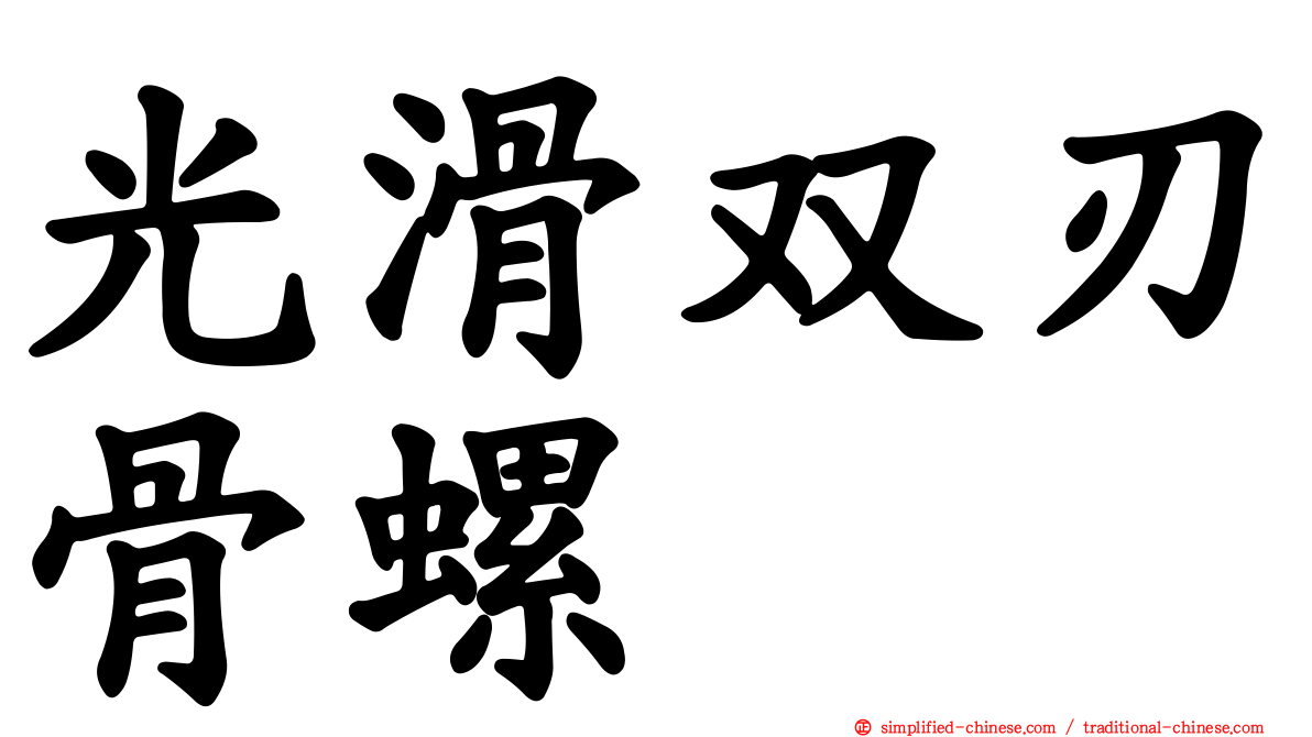 光滑双刃骨螺