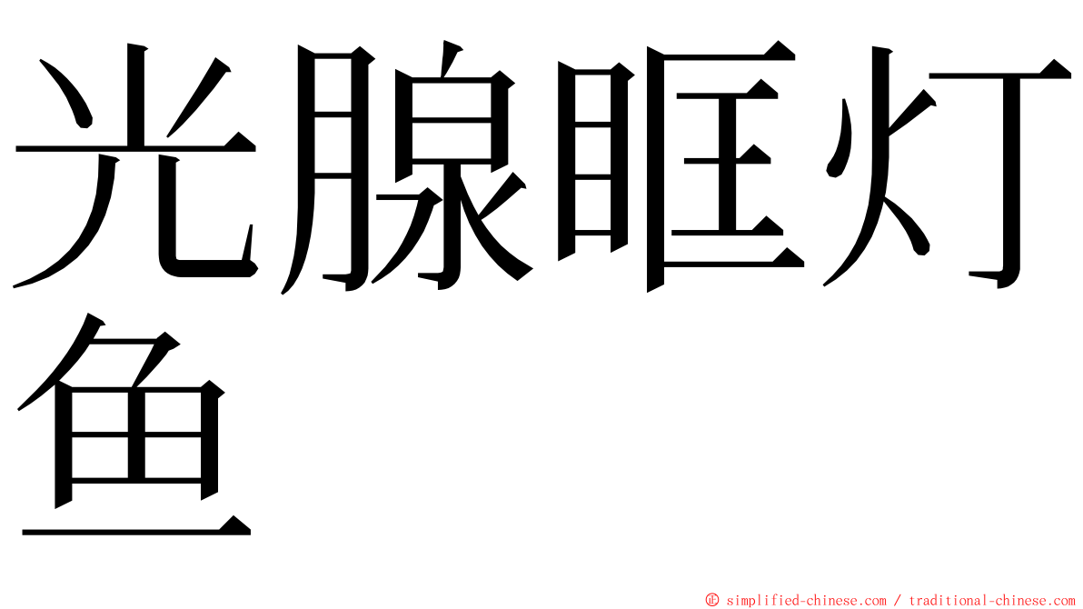 光腺眶灯鱼 ming font