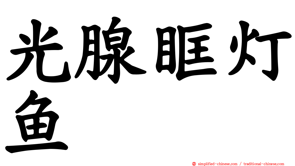 光腺眶灯鱼