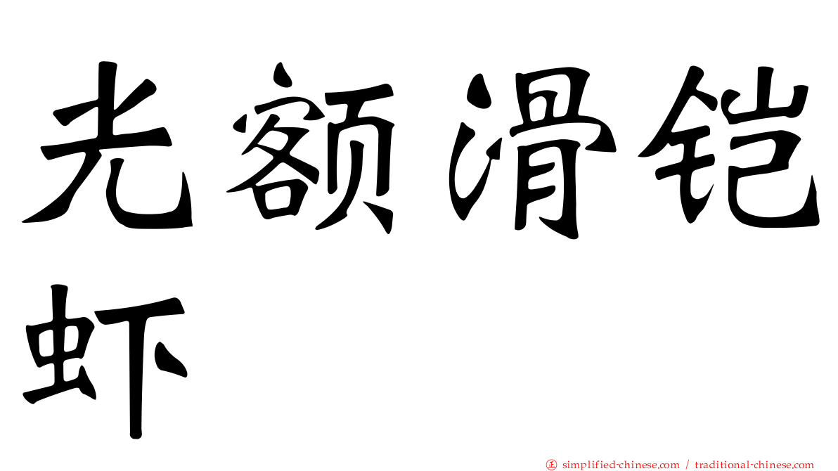 光额滑铠虾