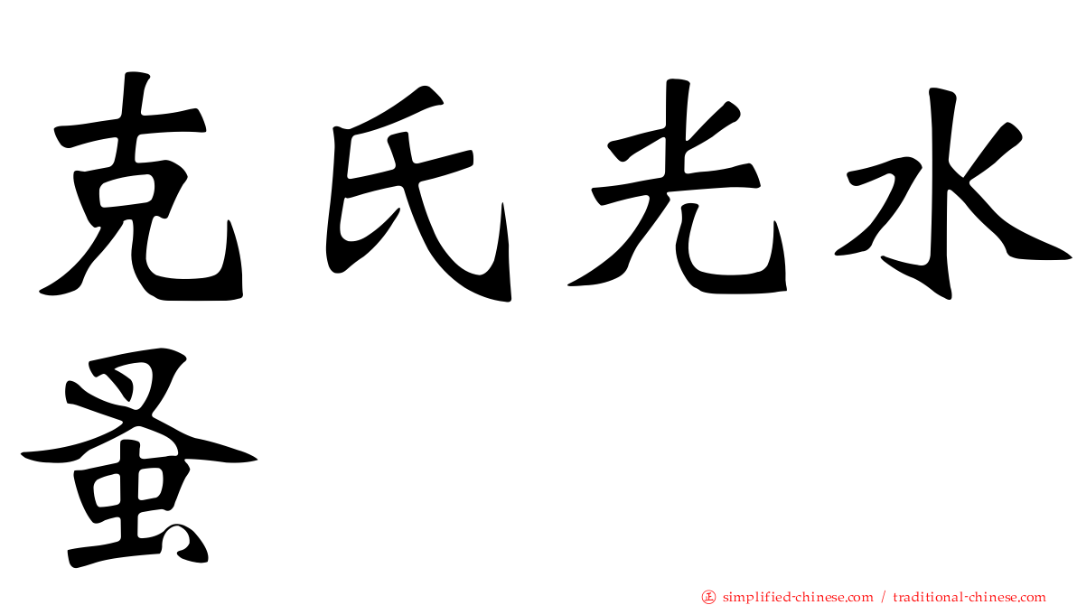克氏光水蚤