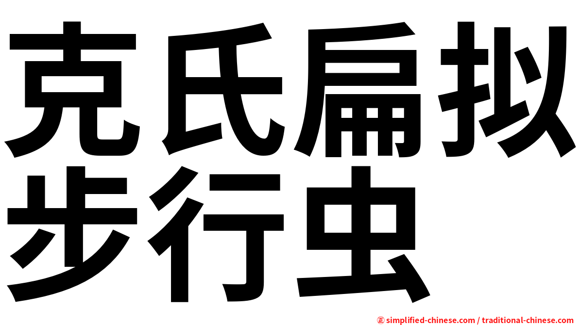 克氏扁拟步行虫