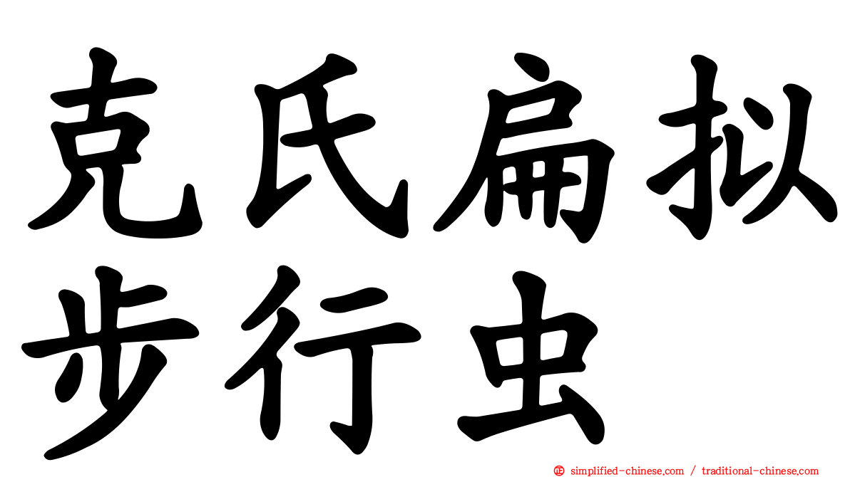 克氏扁拟步行虫