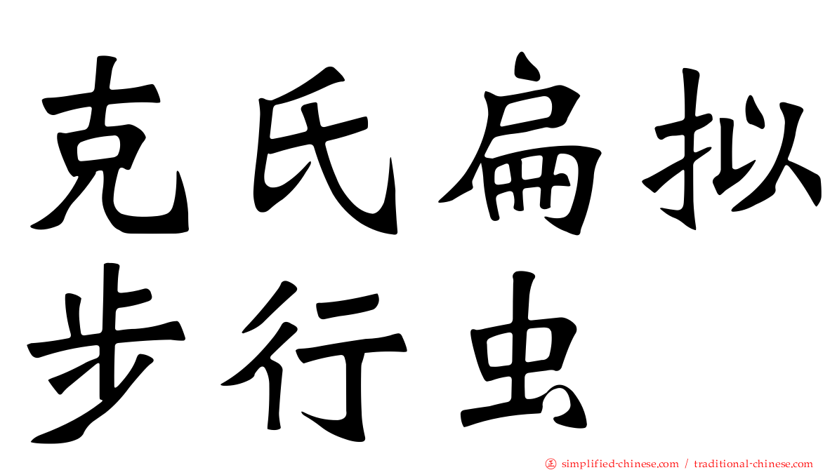 克氏扁拟步行虫