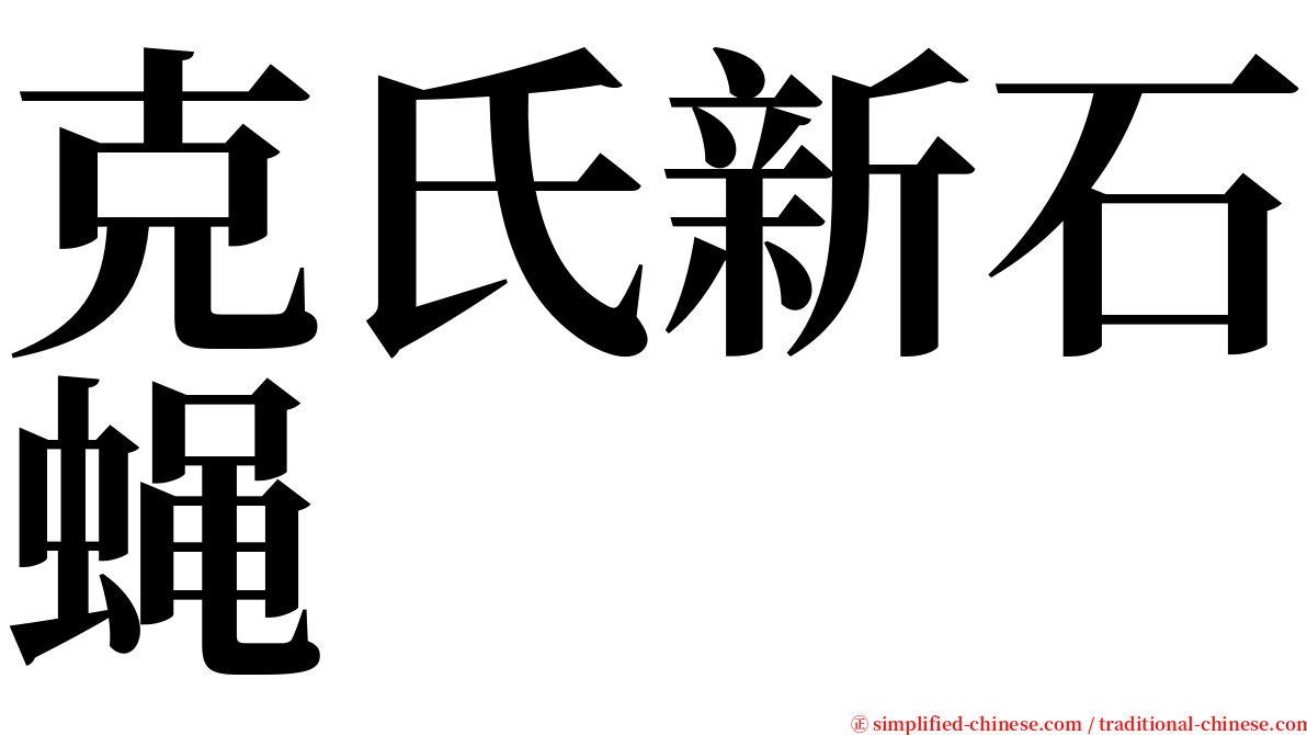 克氏新石蝇 serif font