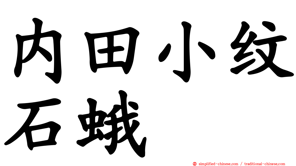 内田小纹石蛾