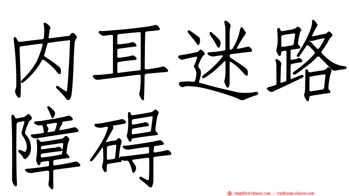 内耳迷路障碍